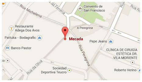 Mapa de localización de Mecada